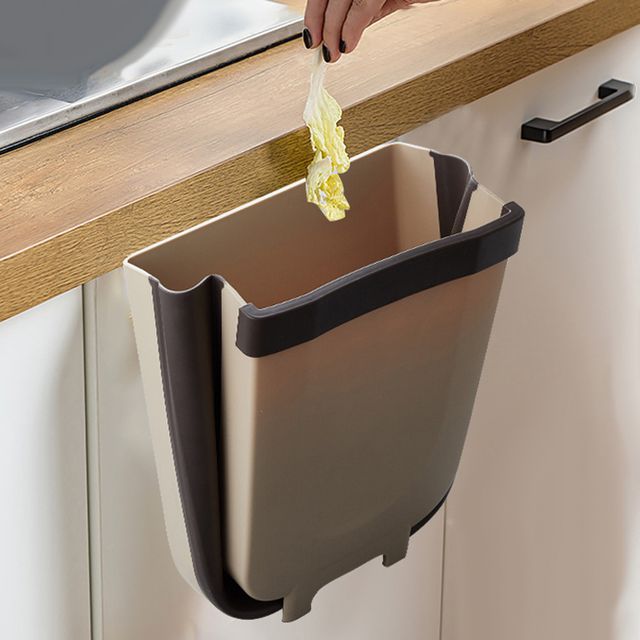 싱크대 도어걸이 휴지통 음식물 쓰레기통 6L중형
