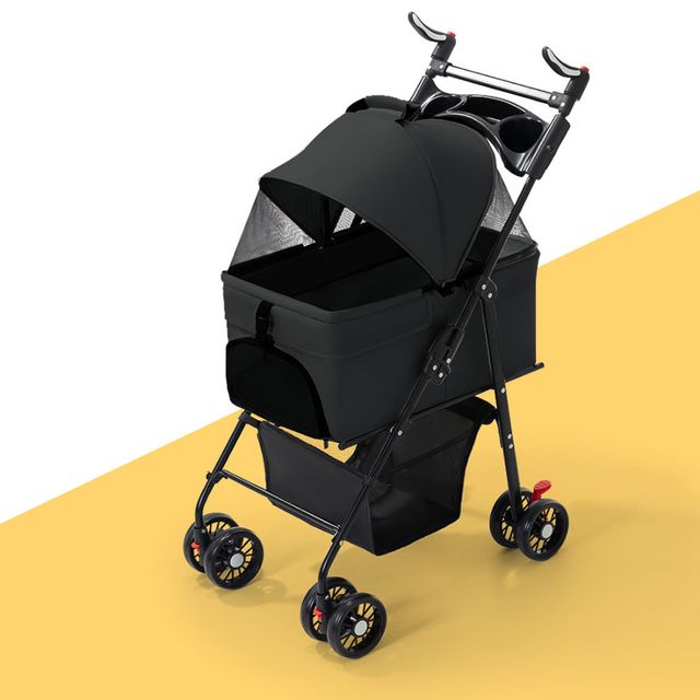 강아지 유모차 폴딩 원터치 중형 반려견 애견 개모차