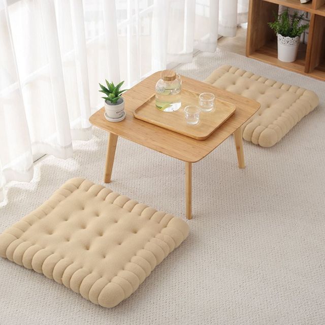 귀여운 비스킷 모양 사각 방석 쿠션 인테리어 소품
