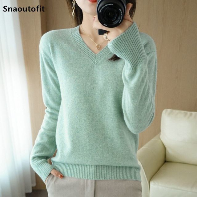 [해외] Snaoutofit 가을/겨울 신제품 여성용 스웨터 퓨어