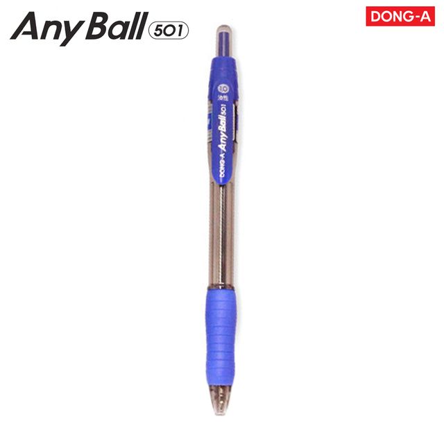 애니볼 501 유성볼펜 1.0mm (12자루) 1다스 (블루)(제작 로고 인쇄 홍보 기념품 판촉물)