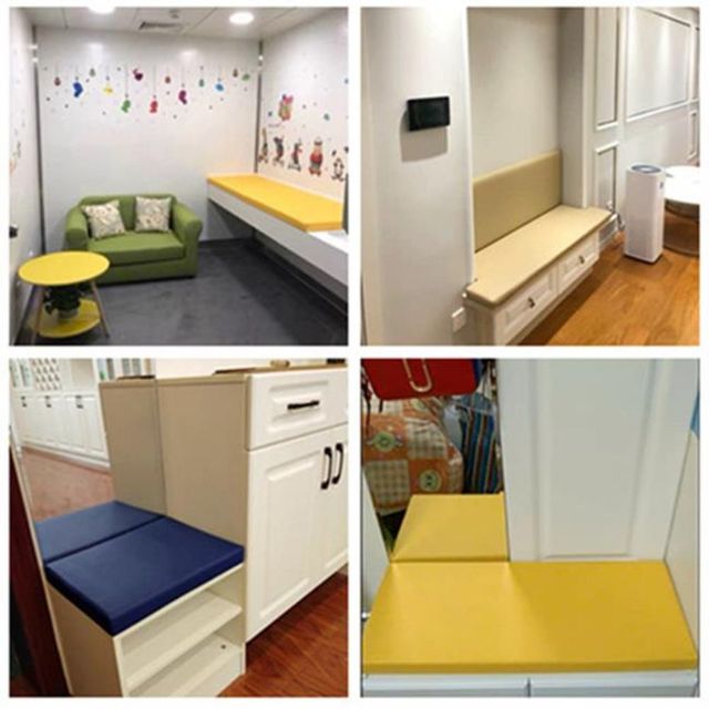 방수 가죽 방석 벤치 의자 쿠션패드 사각형 간이 의자용