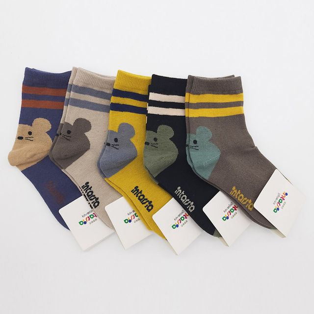 아동양말 마우스 5켤레묶음 ELY-3030