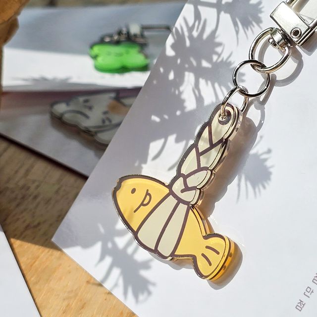 명태 고양이 액막이 행운 키링 선물 판촉물 기념품