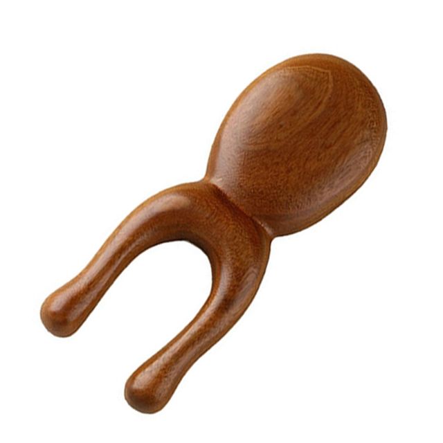 박달나무 원목 괄사 스틱 쭈꾸미모양 얼굴 코 마사지