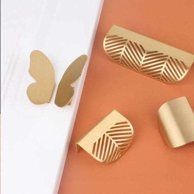 서랍 신발장 옷장 골드 황동 가구손잡이 싱크대 118mm