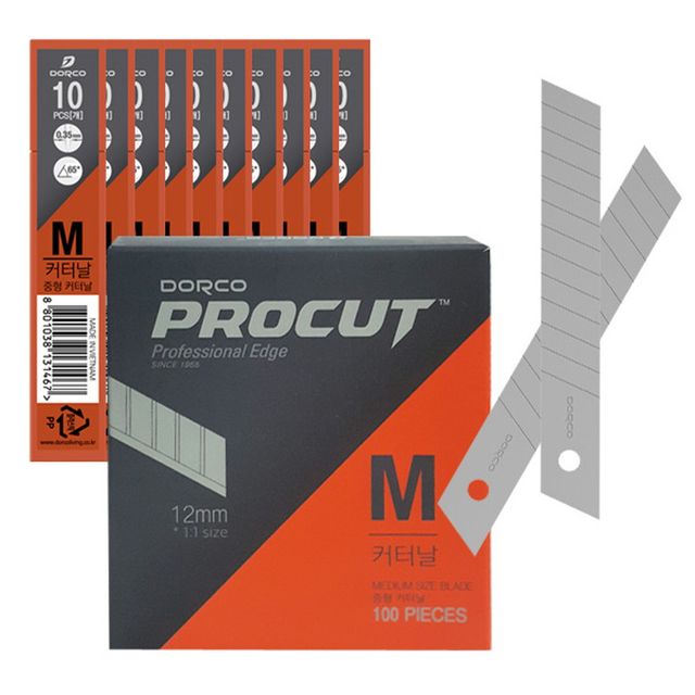도루코 중형 카타칼 B커터칼날 리필100입 카