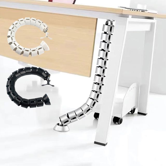 케이블 전선정리 대형 사무실 컴퓨터 책상 선정리