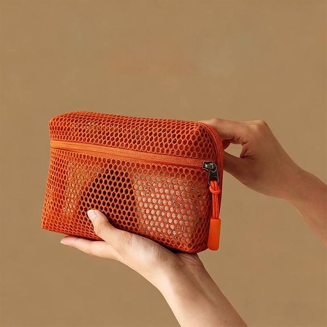 메쉬 수납 파우치 3종세트 휴대용 화장품 소품 분리정리 보관백