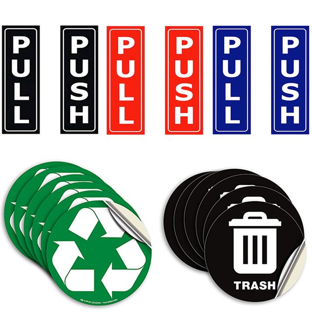 도어 PULL PUSH 분리배출 라벨스티커 HL-00055