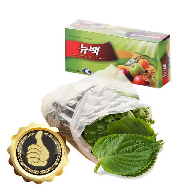 뉴백 100매 일회용 위생백 비닐백 봉지 17x25 미니