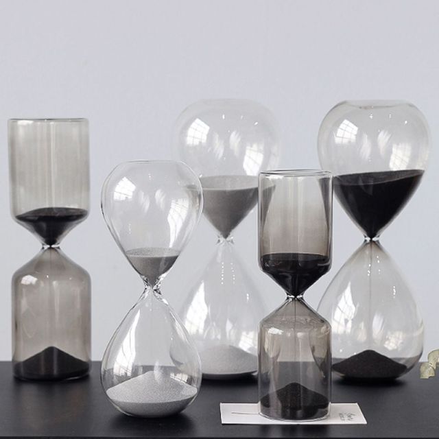 유리 모래시계 타이머 인테리어 소품 5분 15분 30분