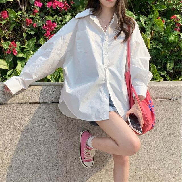 루즈핏 오버사이즈 셔츠 여자 캐주얼 MFNC-1003412