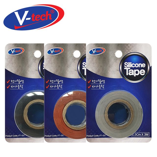 V텍 절연 실리콘 자가융착 실리콘테이프 3m