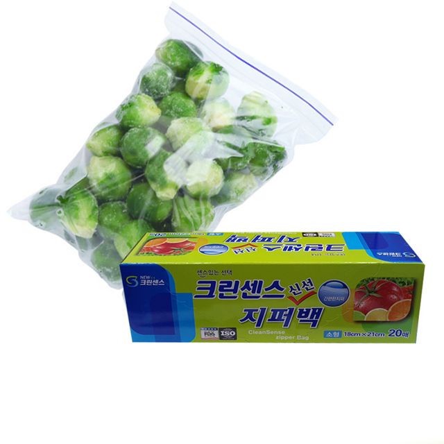 크린센스 한줄 신선 지퍼백 18x21 소형20매