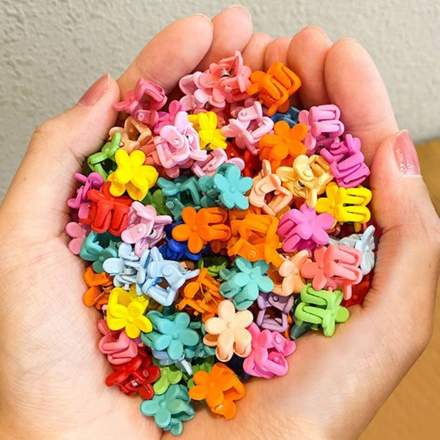 미니 사이즈 모양 헤어 집게핀 50개 세트 URD-212