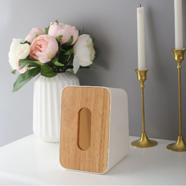 모던 원목 티슈 케이스 인테리어 수납함 디자인 제품