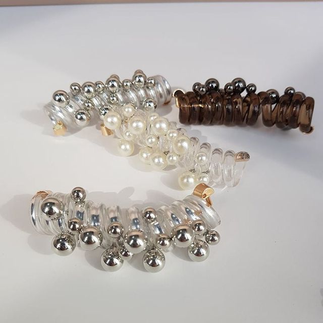 스프링 헤어끈 3p 돌돌이 전화선 스타일 와이어 머리끈