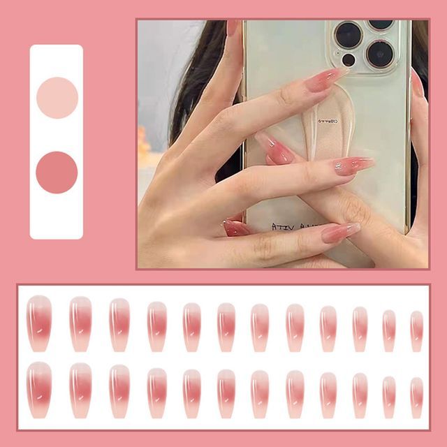 네일팁 붙이는 셀프 젤네일 손톱 연장 치크네일 핑크