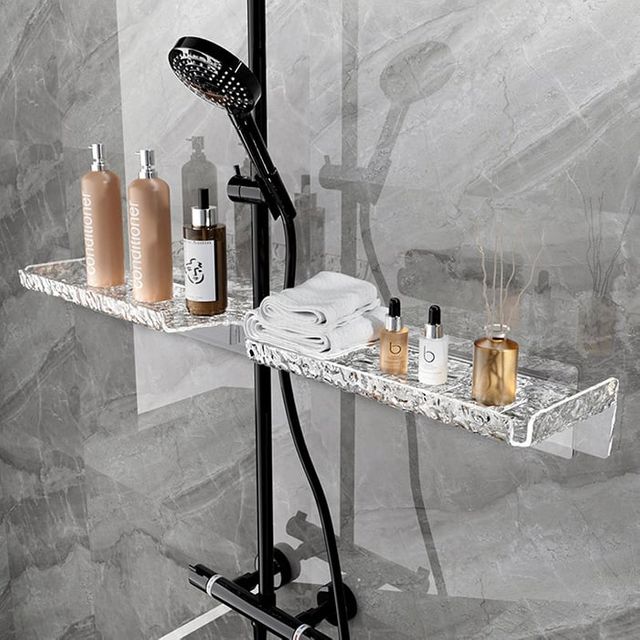 화장실 투명 벽선반 싱크대 세면대 선번 거치대 보관