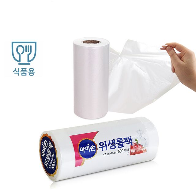 마미손 뜯어쓰는 비닐봉투 롤백 6호 500매 소17x25