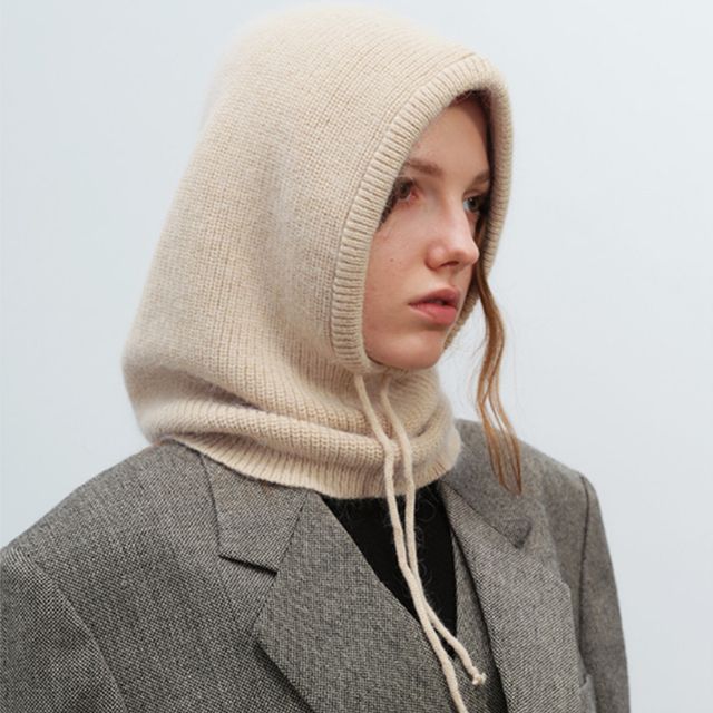 방한 넥워머 니트 목도리 외출 겨울 머플러 모자 후드