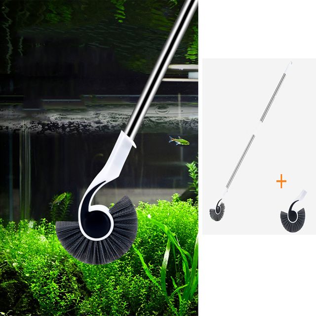 어항 청소솔 수조 브러쉬 물리끼제거 모서리 82-120CM