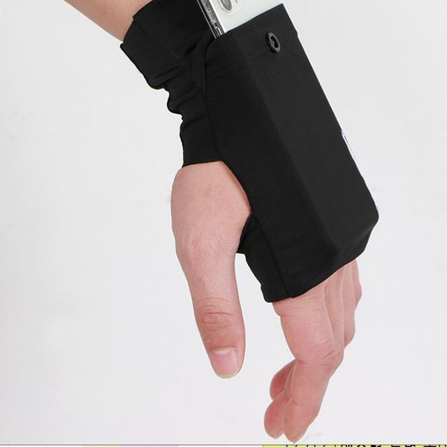 러닝 손목 장갑 파우치 포켓장갑 수납 홀더 핸드폰