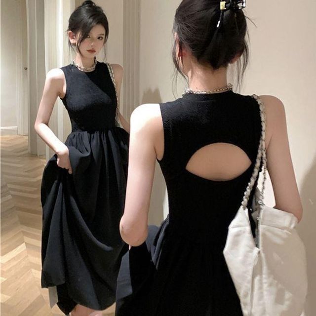 이브닝 무드 백리스 롱 원피스 SWC-1006361