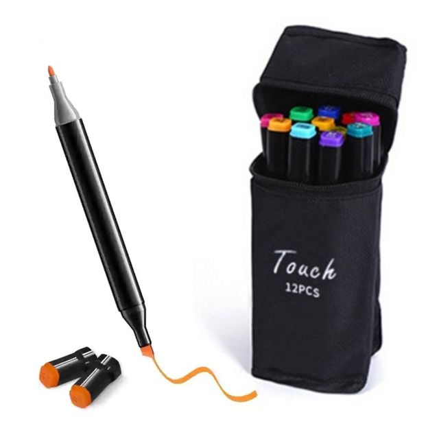 12색 마카펜 마커펜 드로잉펜 양쪽 트윈 싸인펜 미술