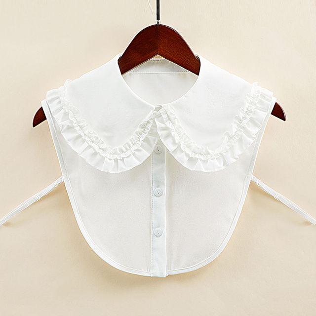 이중 프릴 빅 페이크 카라 넥케이프 이너카라 빅카라