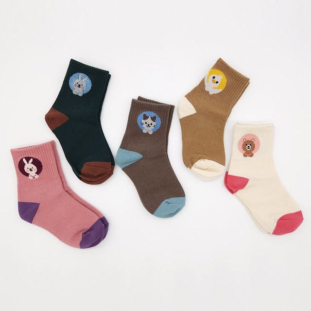 아동양말 애니멀 5켤레묶음 ELY-3039