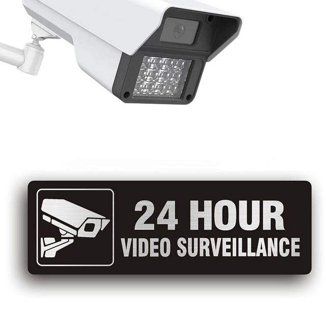 CCTV 24시간 녹화중 표지판 안내판 표찰 촬영 경고판