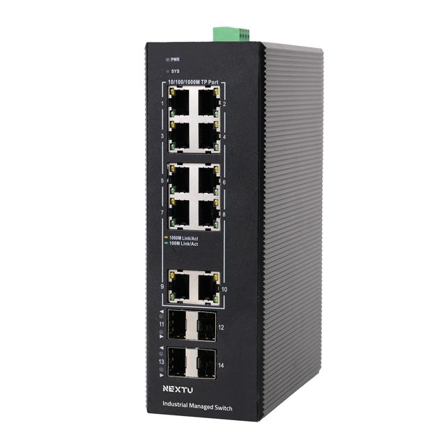 L2 산업용 10포트스위치허브 빠른복구 SFP+ 서버전산