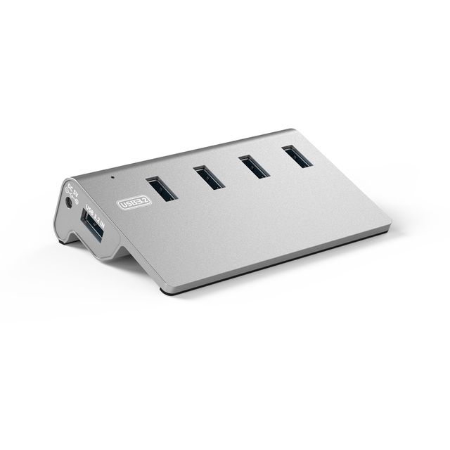QC USB3.2 유전원 멀티 4포트허브 Gen2 PC연결 충전