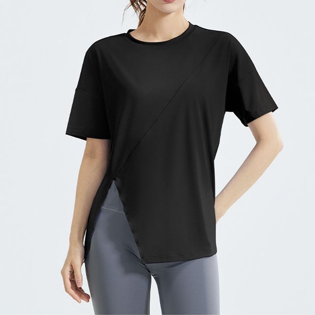 슬릿 루즈핏 스포츠 반팔 티셔츠 OSM-1007056