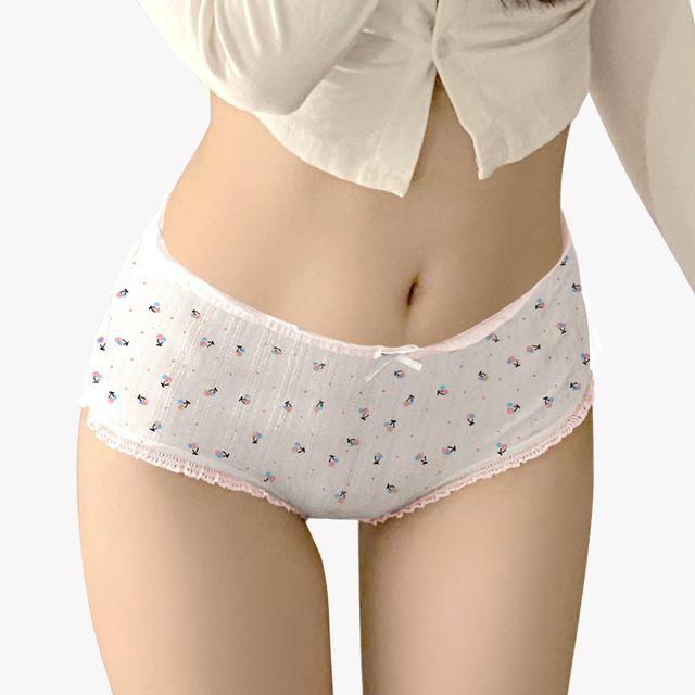 여성 레이스 팬티 얇은 패턴 드로즈 삼각 맥시 속옷