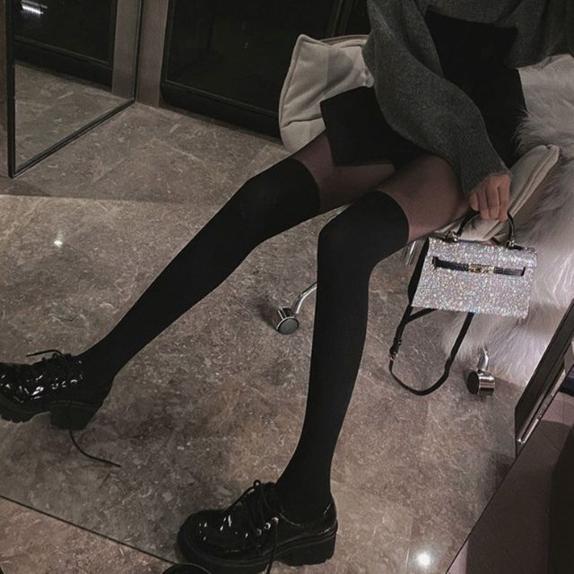 페이크 투톤 니삭스 스타킹 43502676