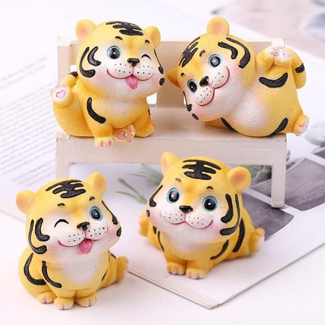 귀여운 호랑이 띠 행운 장식 모형 소품 선물