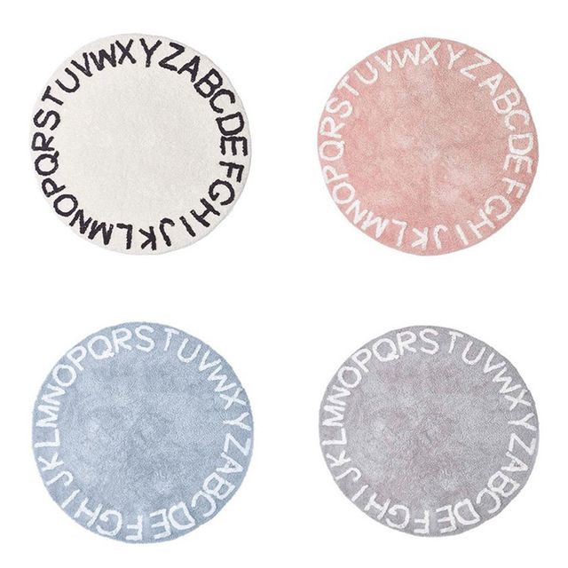 원형 거실 러그 카페트 발매트 레터링 카펫 180cm