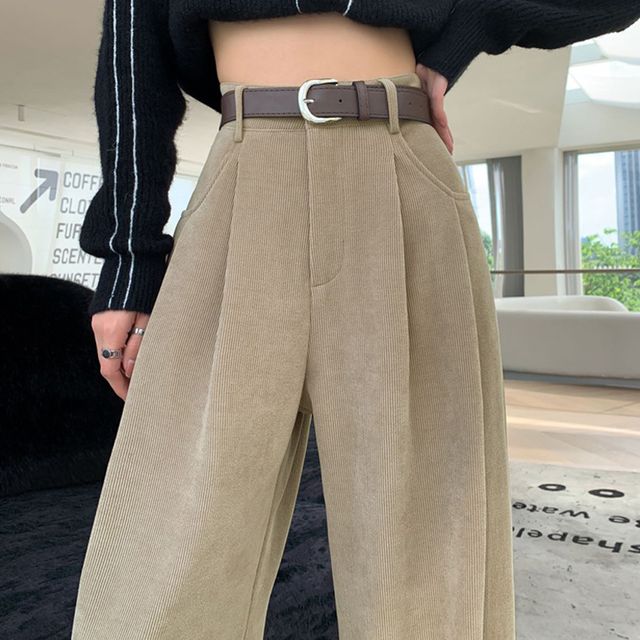 여성 코듀로이 가을 핀턱 와이드팬츠 OSM-1006067