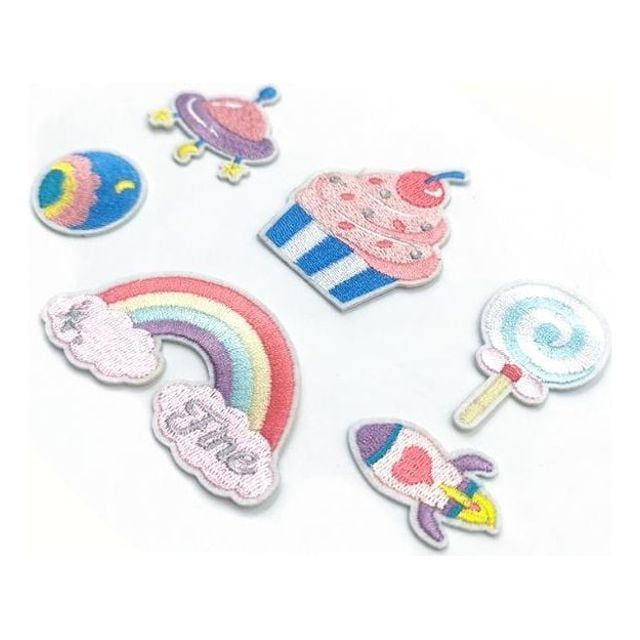 귀여운 자수 패치 DIY 리폼 의류 가방 장식용 패치