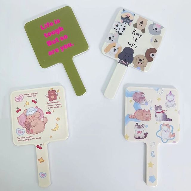 미니 손거울 캐리턱 휴대용 메이크업 핸드 화장 미러