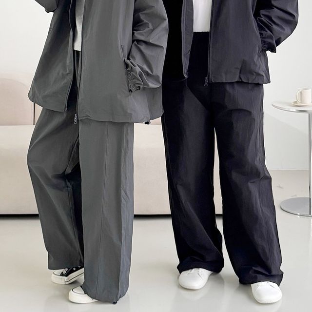 남녀공용 러슬 절개 스트링 와이드바지 SD-1003639