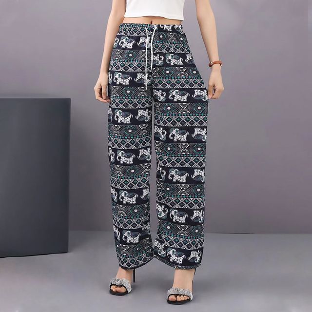 휴양지 코끼리 패턴 밴딩 쿨 팬츠 4color DK-0362 DK-0362