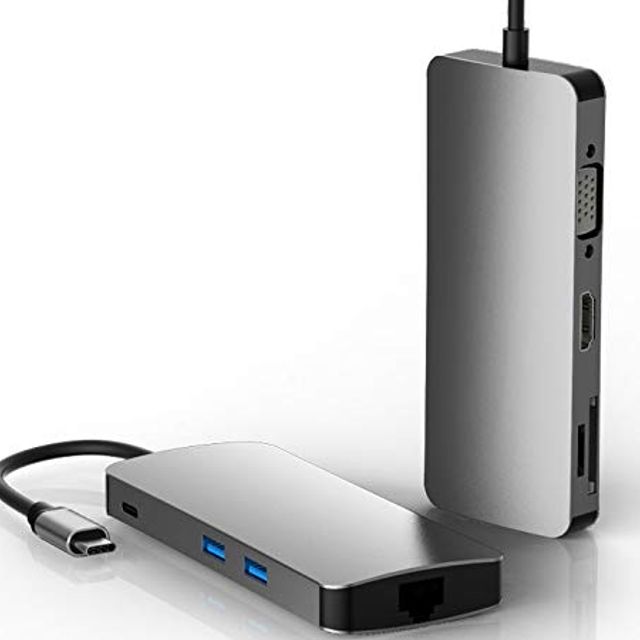 DUDETAO 4 Port USB 3.0 1 Port Fast Charging Hub with ON//Off Switch BYL-3011 White