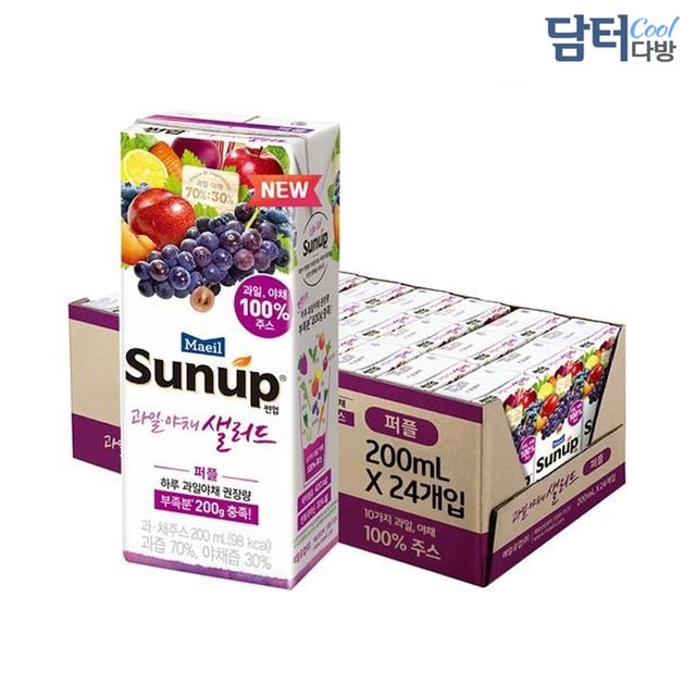 썬업 과일야채샐러드 퍼플 200ml (24팩)