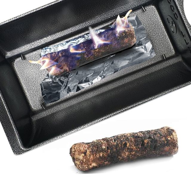 락큰 롱파이어 압축톱밥 장작 바베큐용 간편 숯불