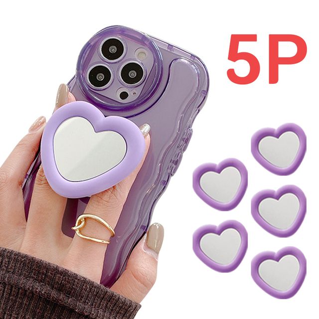 하트 미러 스마트톡 핸드그립 휴대폰거치대 손잡이 5P