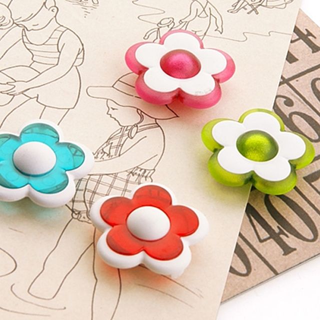 (꽃 캐릭터자석홀더 5포장 총 20P